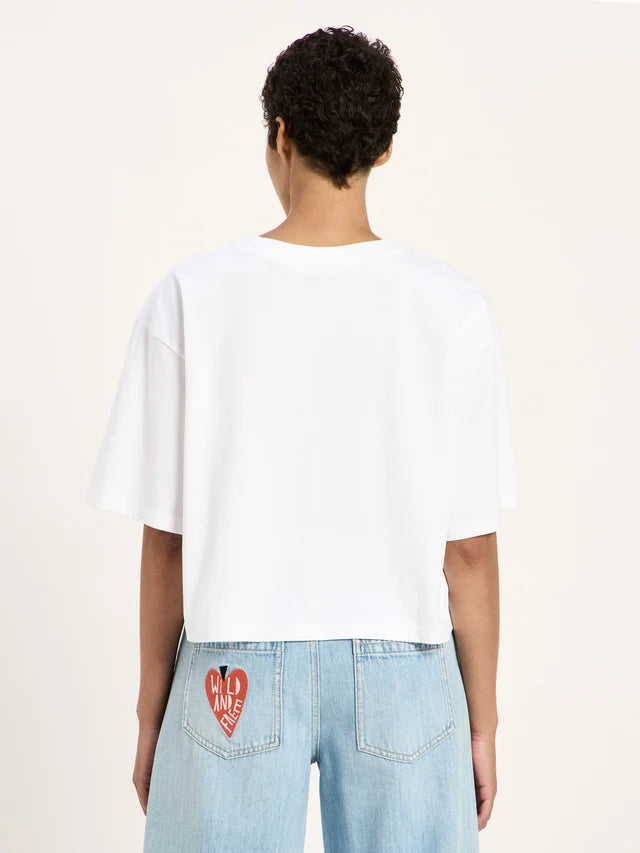 Oversized Statement T-shirt FREE SPIRIT - Off-White