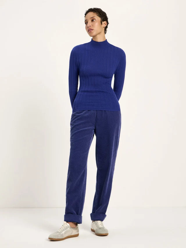 Fine Rib Turtleneck - Ultraviolet