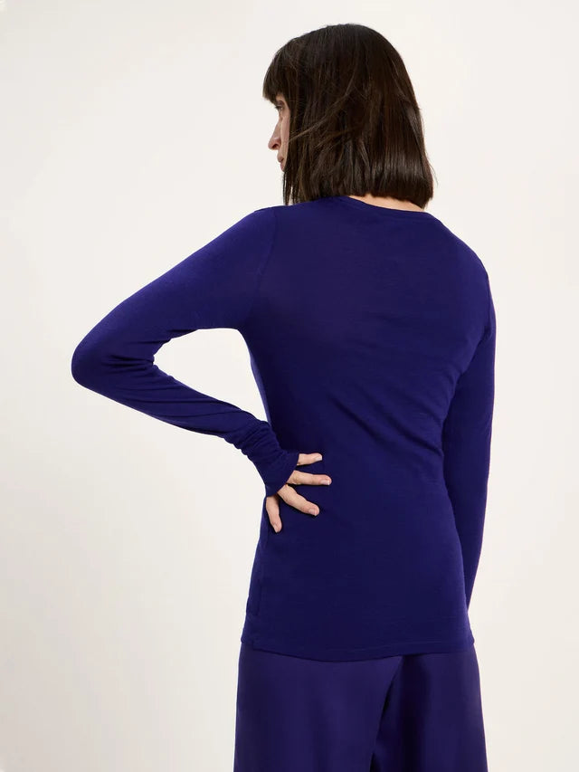 Round-Neck Longsleeve - Violet