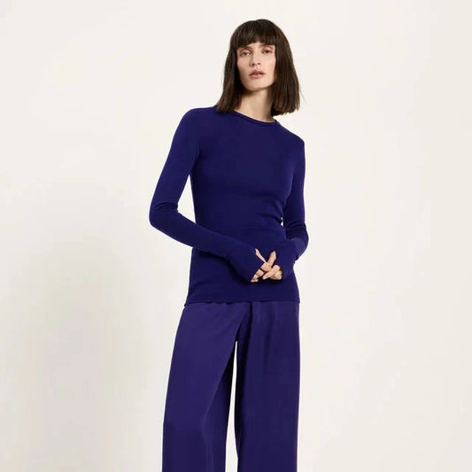 Round-Neck Longsleeve - Violet