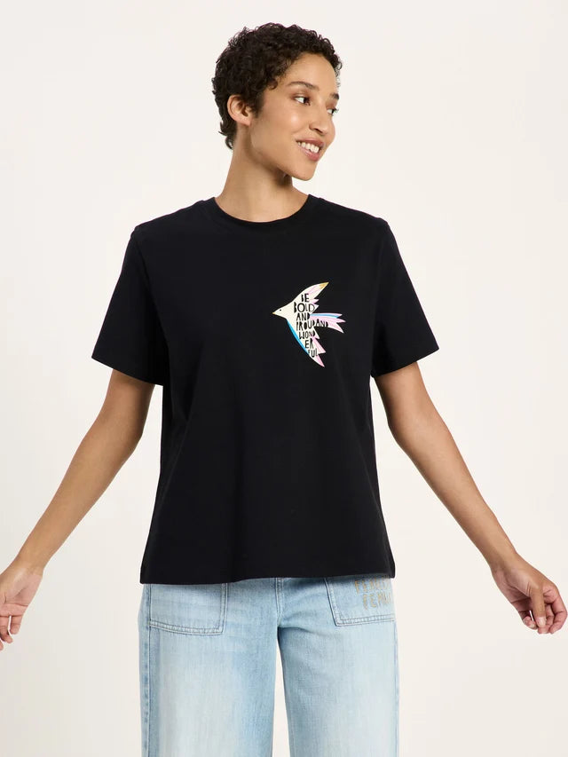 Statement T-shirt BIRD - Black