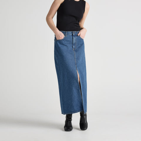 Lena Long Skirt - Medium Stone