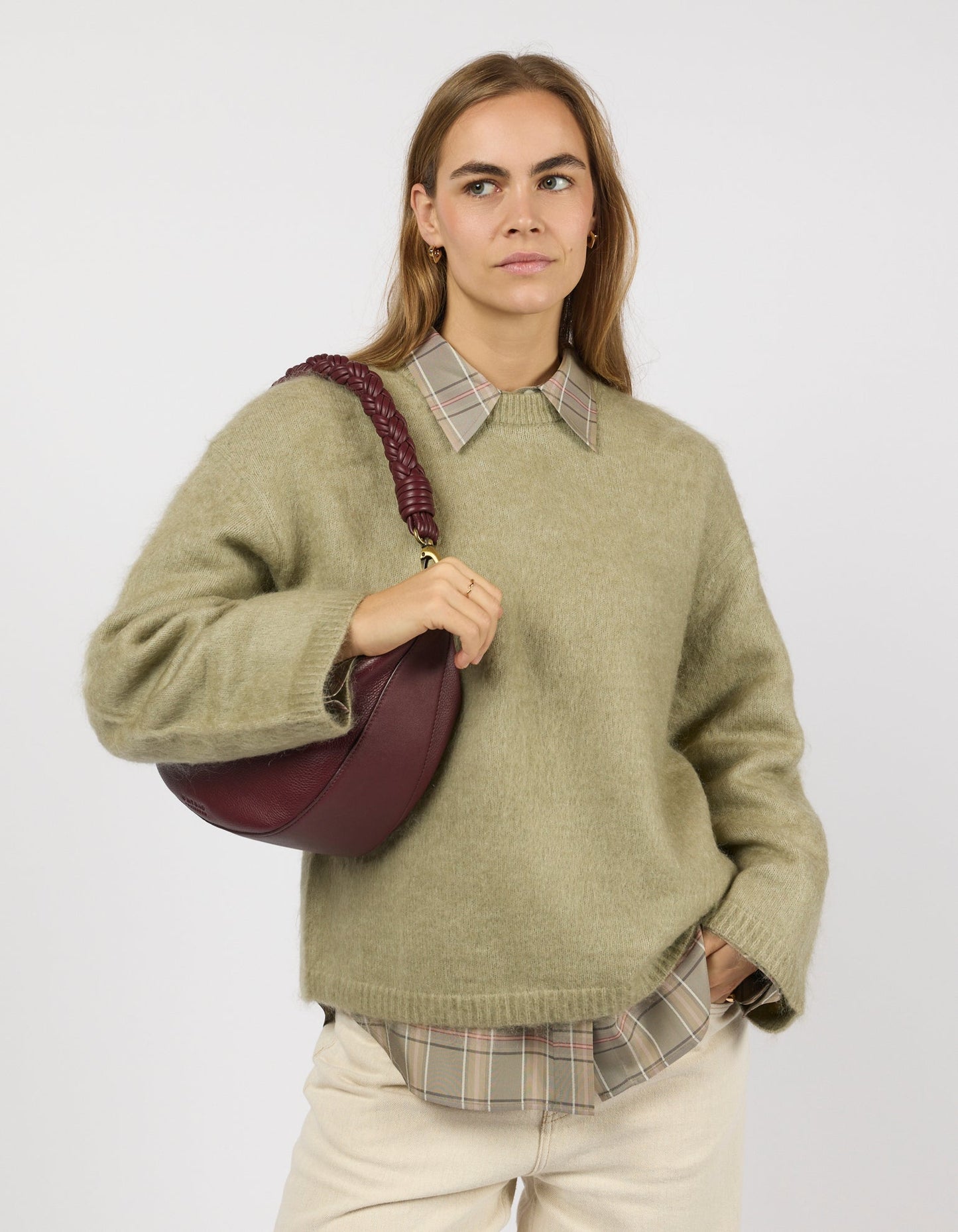 Leo Maxi - Dark Cherry Soft Grain