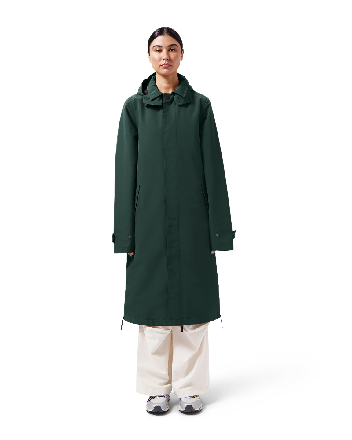 LAST ONE in S - Maium Mac Rain Coat or Poncho - Pine Green