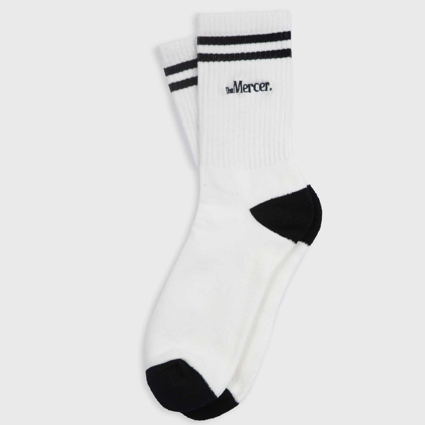 The Mercer Socks Stripe - White/Blue