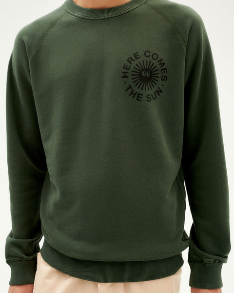 LAST ONE in XL - Happy Sun Sweatshirt - Green