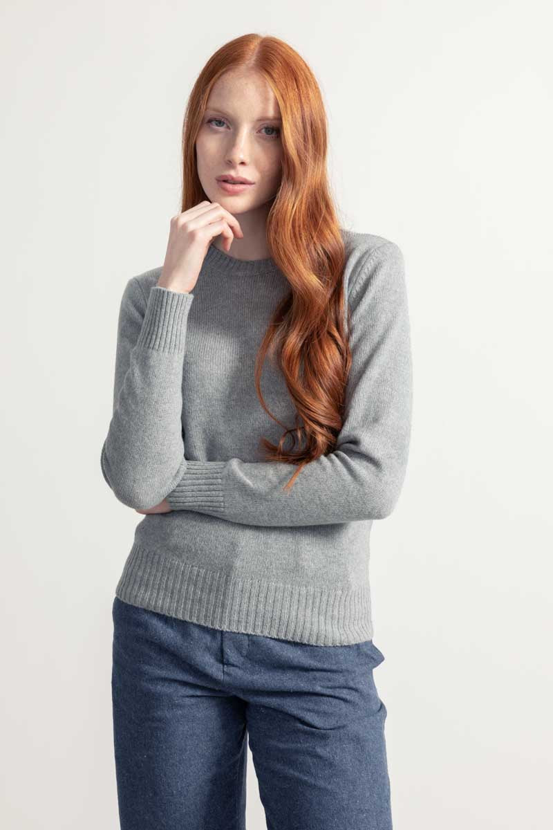 Laura Wool Sweater - Grey Calce