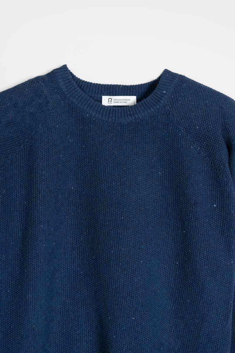 Alice Recycled Denim Knit Jumper - Baltic Blue