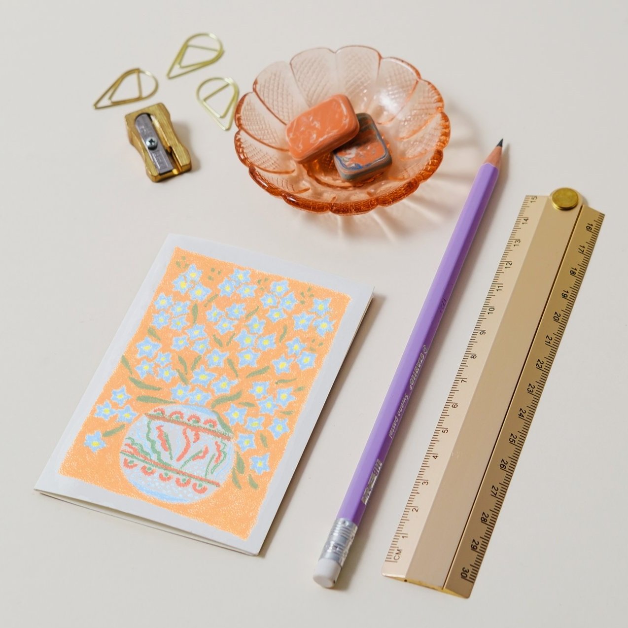 Mini Greeting Card - Forget Me Nots