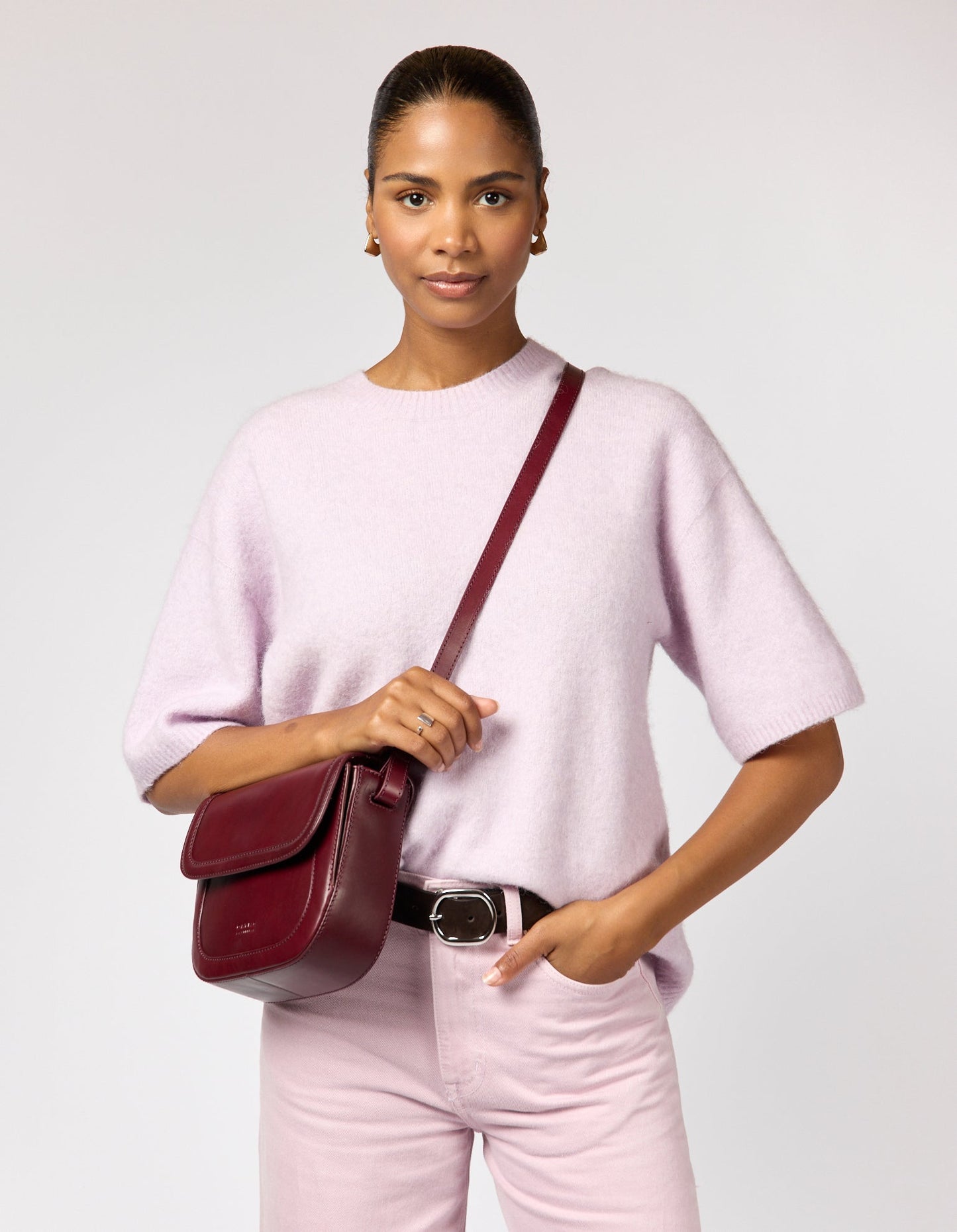 Nina Bag - Dark Cherry Classic Leather