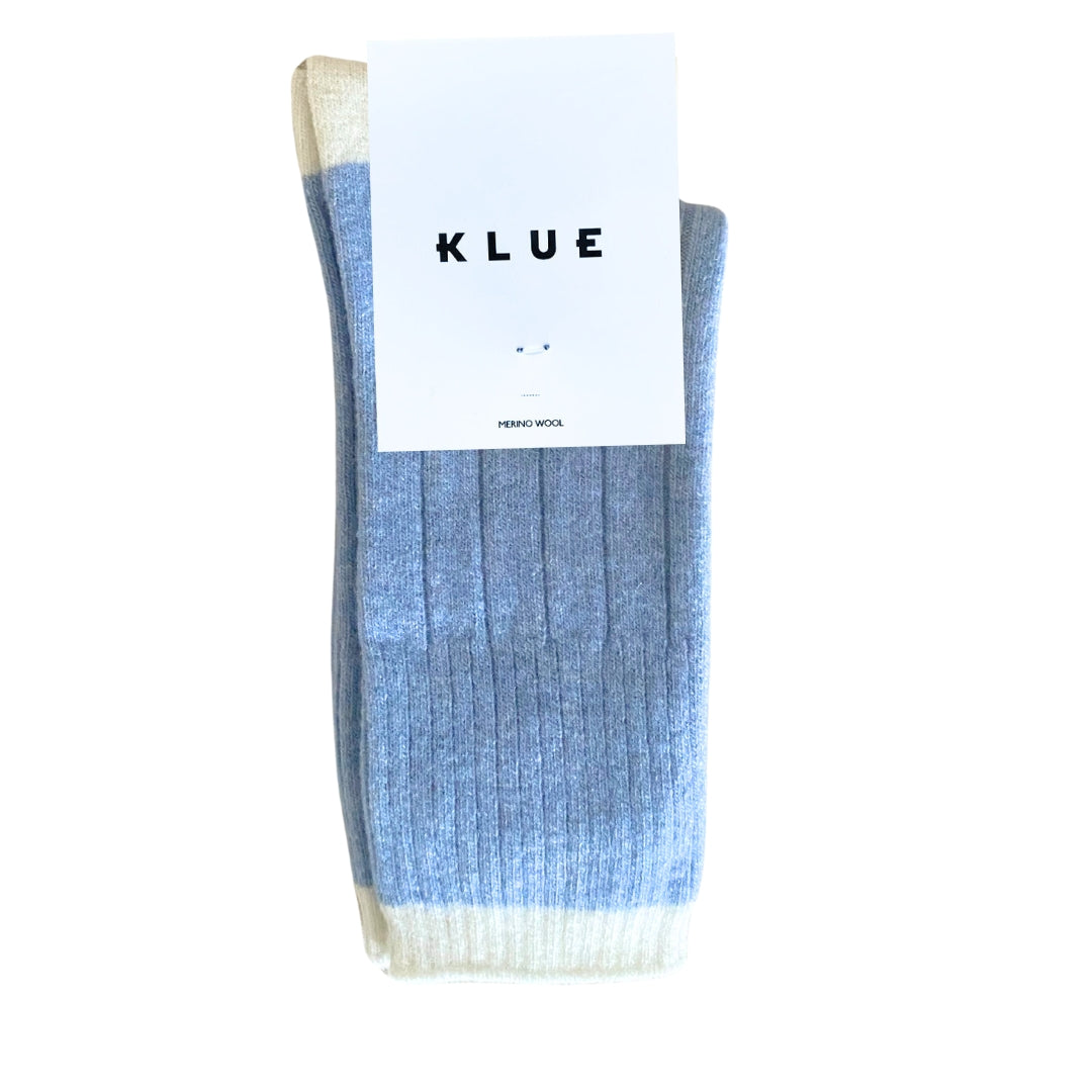 Merino Wool Socks with Bands - Blue