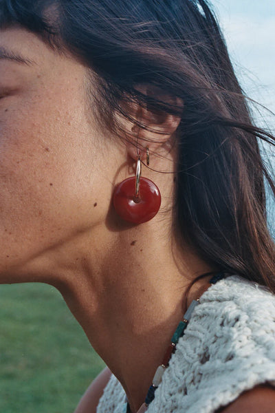 Big Hoops - Red Jasper