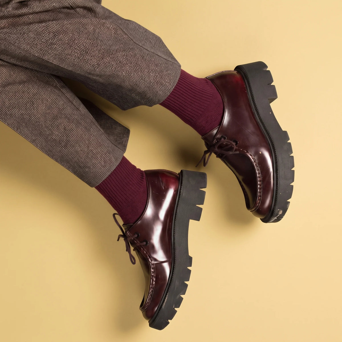 Merino Wool Socks - Plum