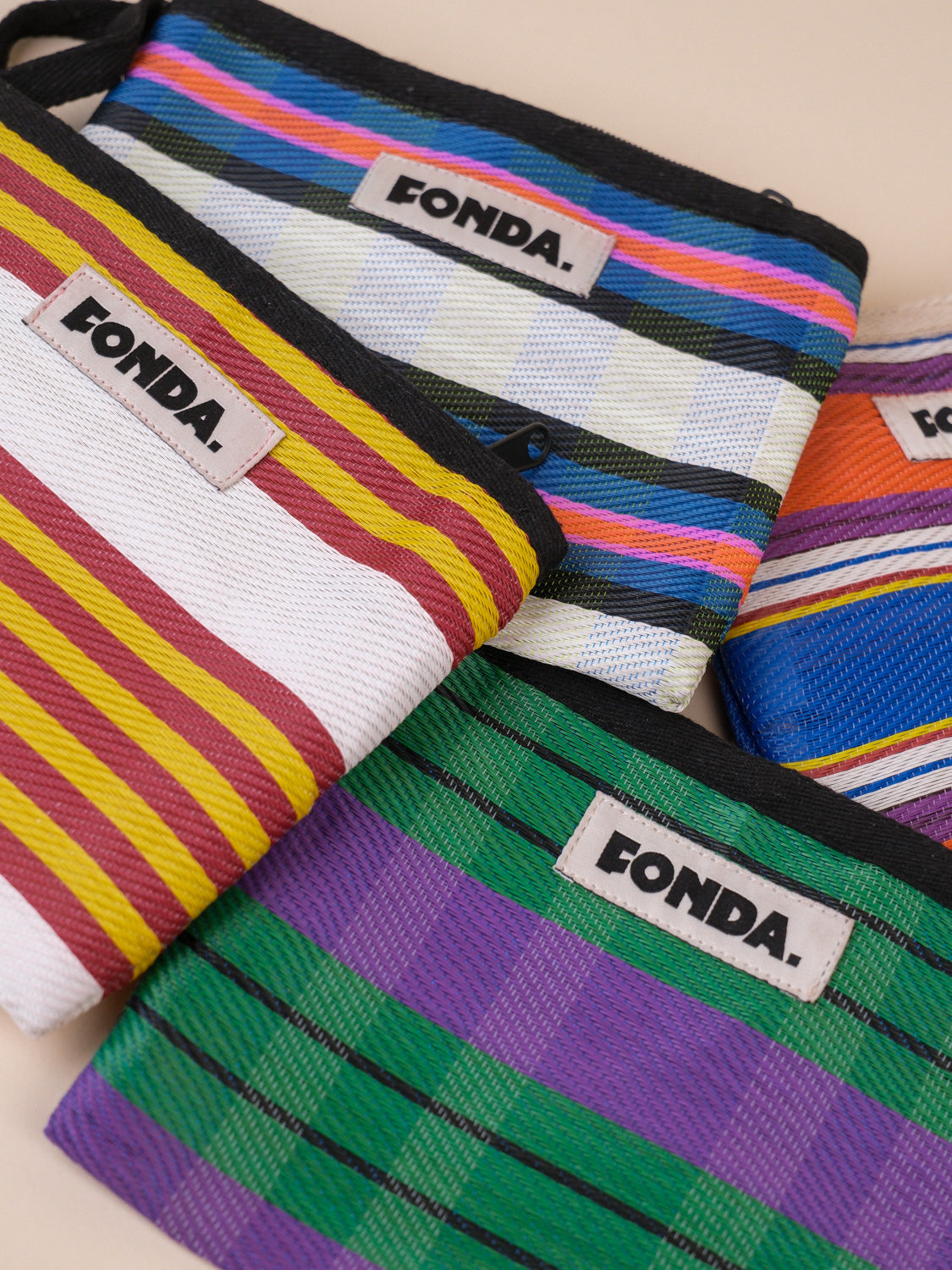 Pouch - White Yellow Red