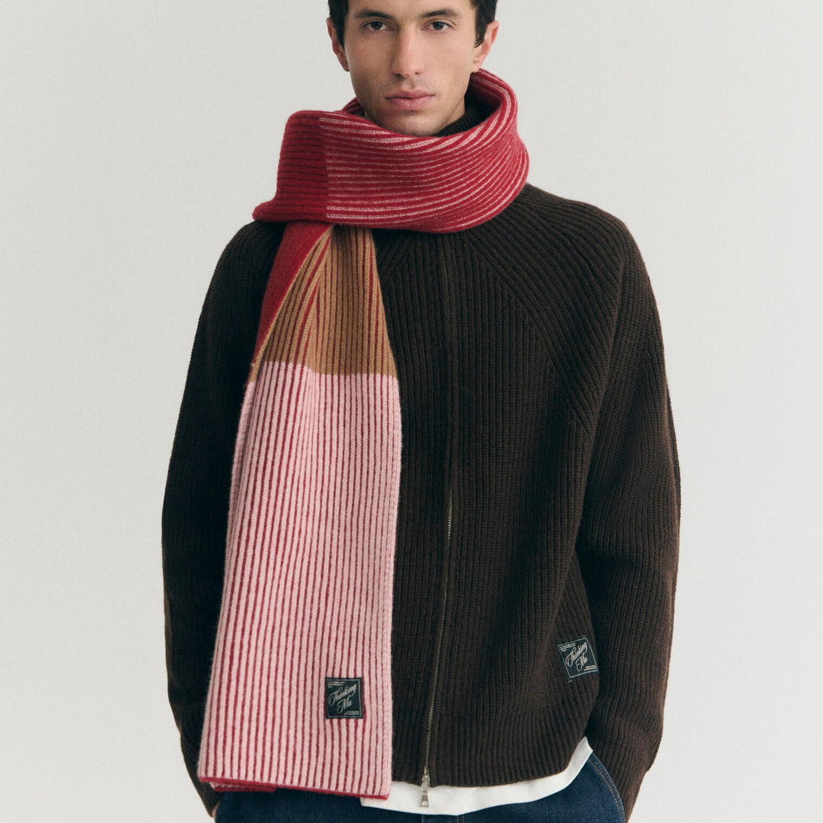 Ghede Knitted Scarf - Elbrus Red