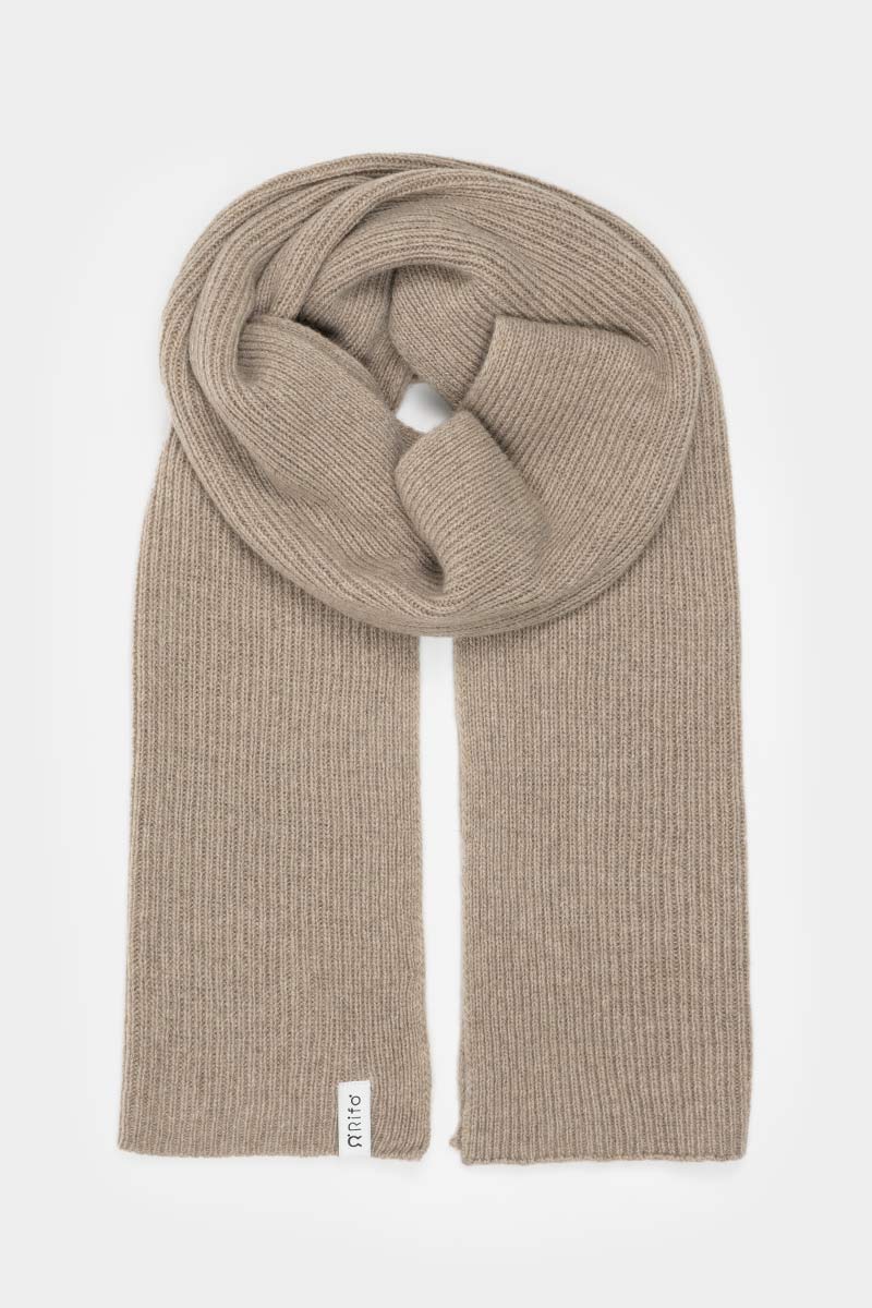 Rifo Recycled Cashmere Scarf Federico -  Sand Beige