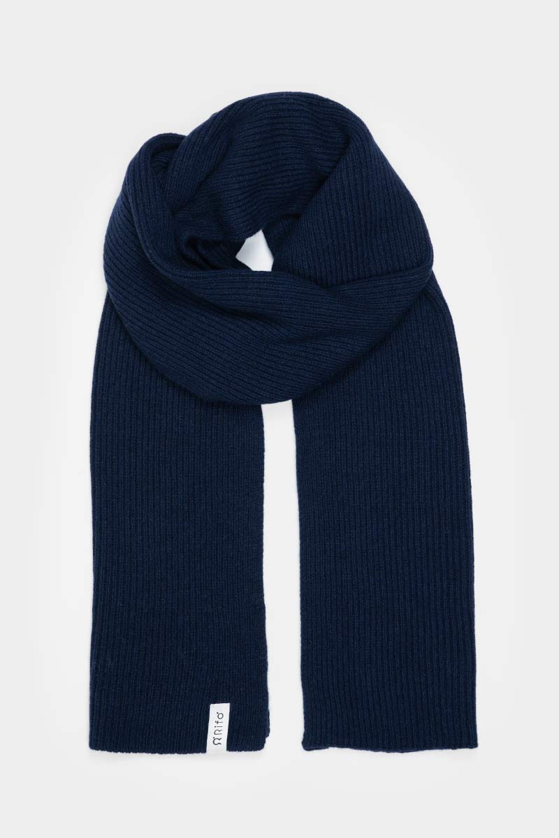 Rifo Recycled Cashmere Scarf Federico -  Blue Mora