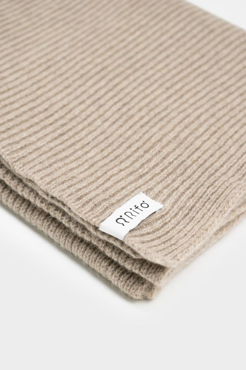 Rifo Recycled Cashmere Scarf Federico -  Sand Beige