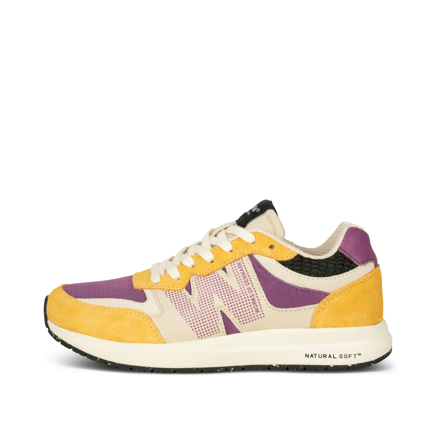 LAST PAIR in 39 - Woden Rigmor Sneaker - Old Gold/Amethyst