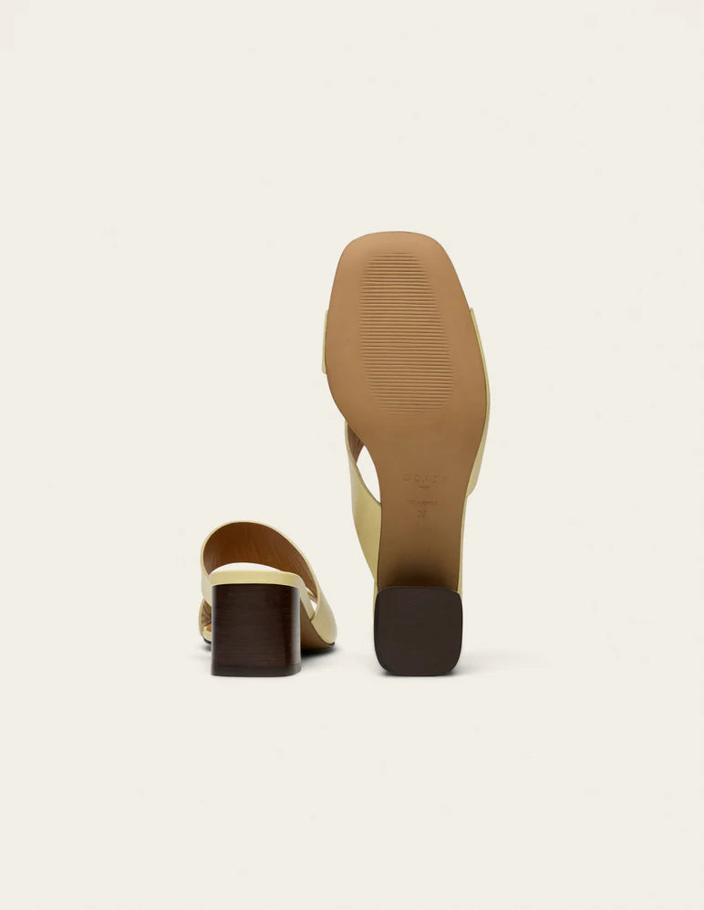 Fika Mules - Pastel Yellow