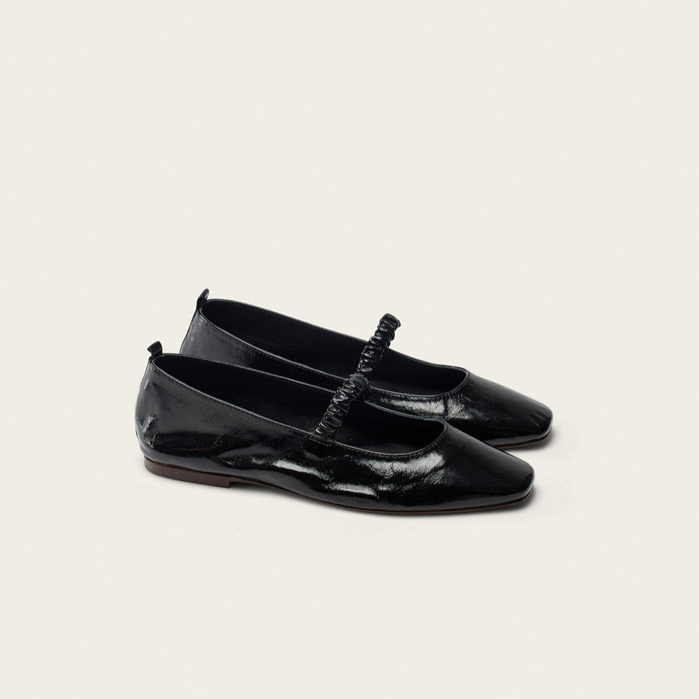 Ballerina Serra - Pleated Black