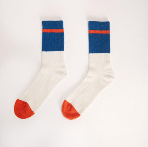 Andes Wool Socks - Bicolor Blue