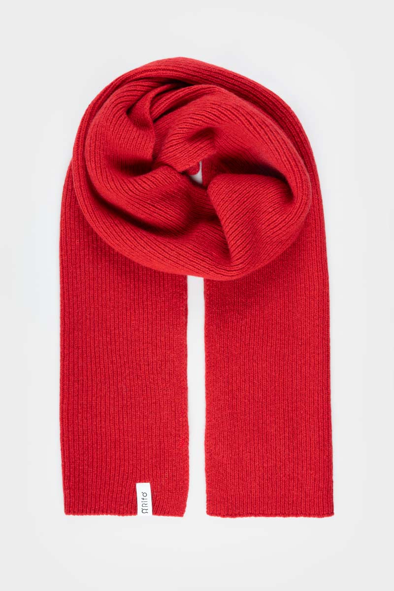Rifo Recycled Cashmere Scarf Federico -  Poppy Red