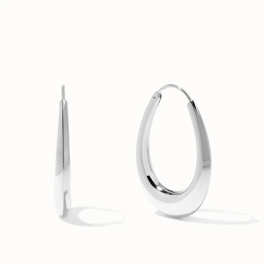 Oval Hoops - Silver