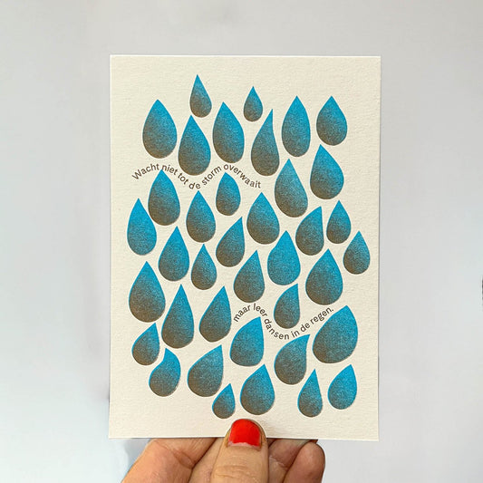 Greeting Card - Dancing in the Rain