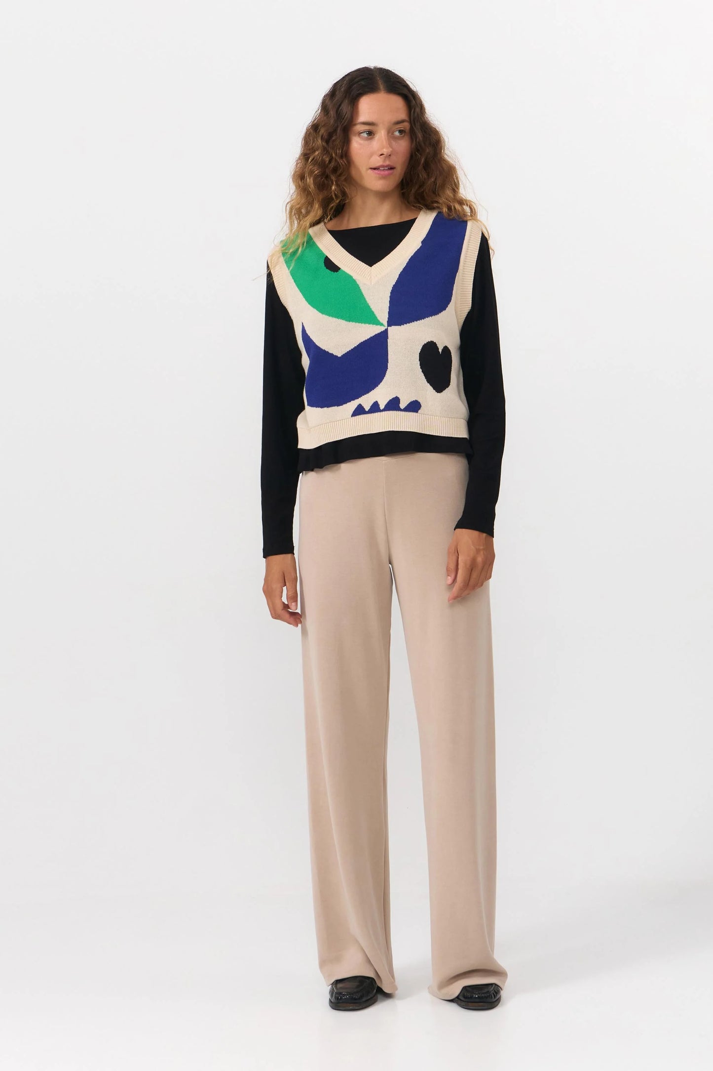 LAST ONES in S - Amates Vest Jacquard - Bird