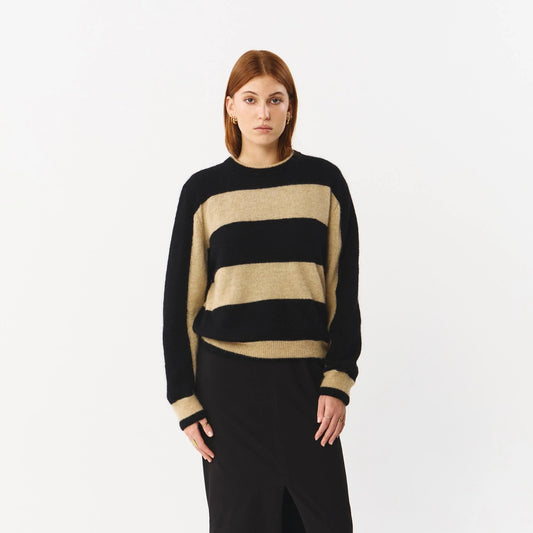 LAST ONE in L - Babol Alpaca Jumper - Striped