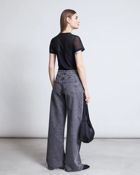 LAST ONE in 31 - Sunny Wide Leg Jeans - Light Grey