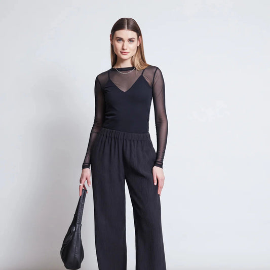 Dora Mesh Longsleeve - Black