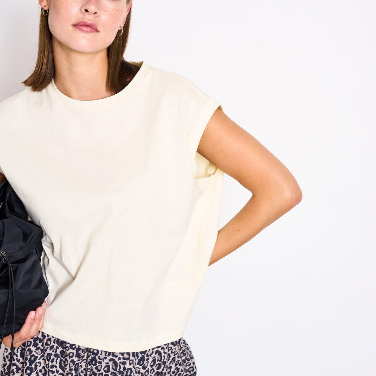 LAST ONE IN XS- Ovar Boxy Top - Buttermilk