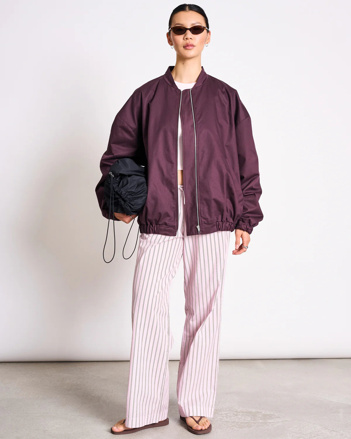 LAST ONE in XS - Tanaro Oversized Blouson - Cherry Lacquer