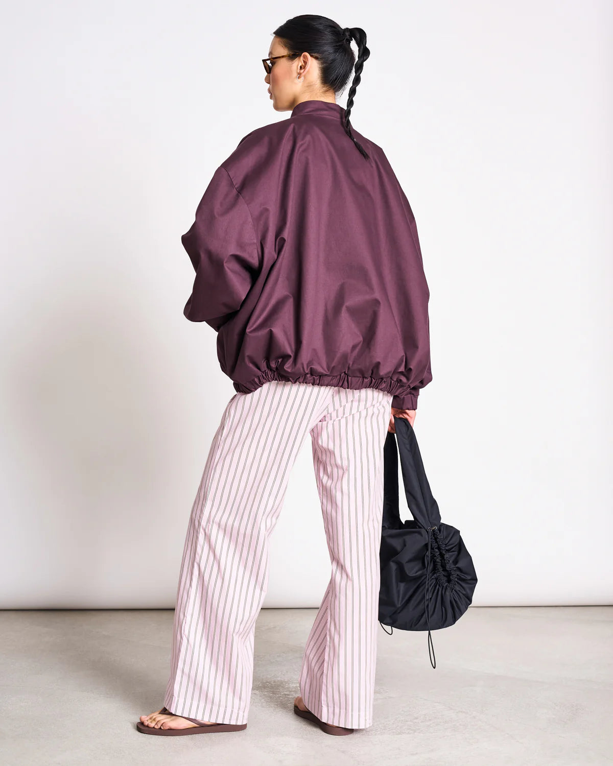 LAST ONE in XS - Tanaro Oversized Blouson - Cherry Lacquer
