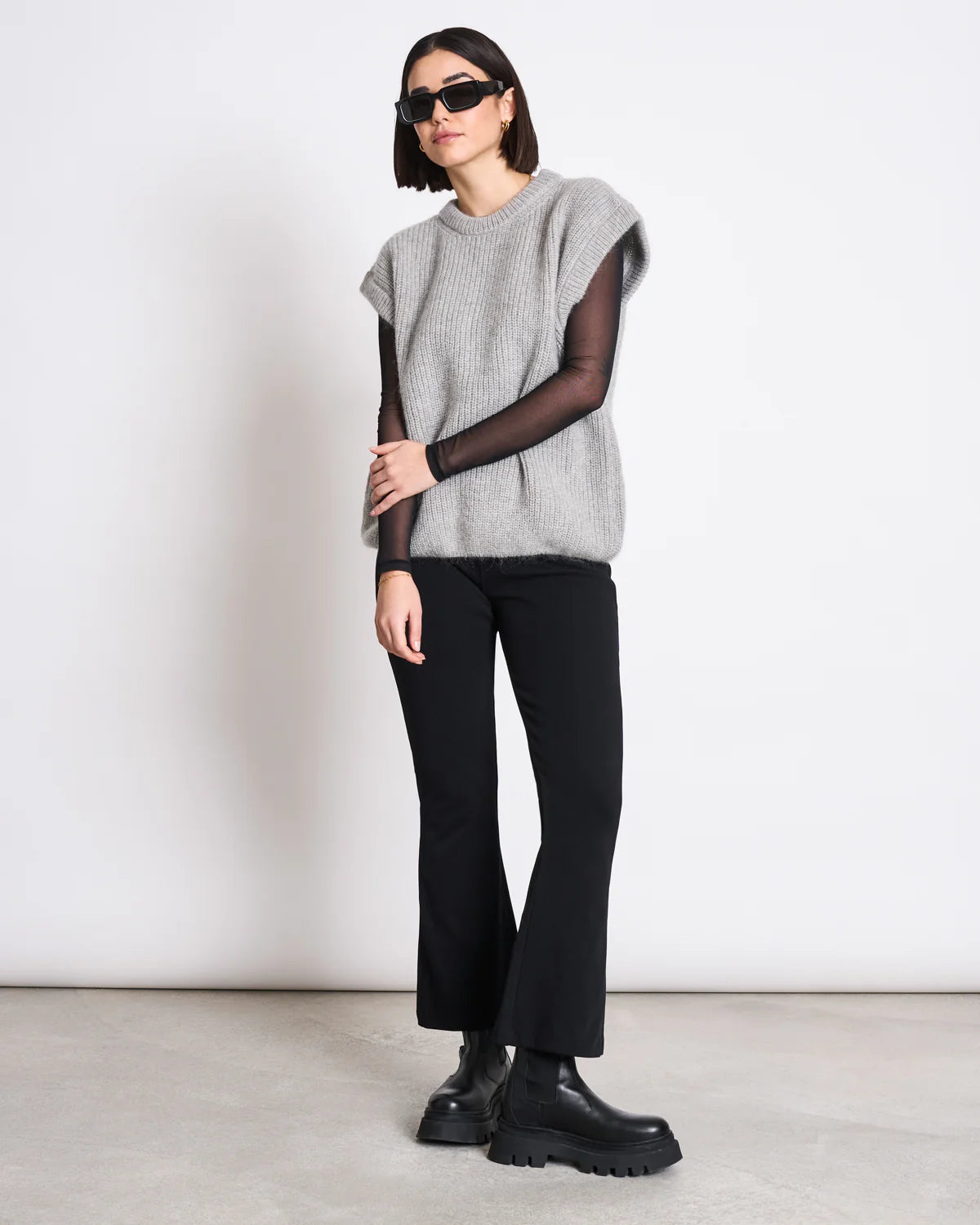 Dora Mesh Longsleeve - Black