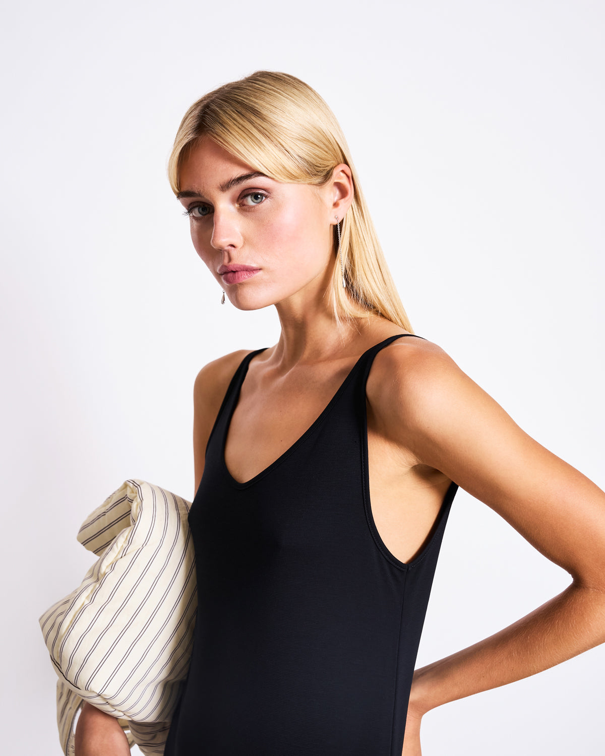 Midi Dress Triangle Flow - Black