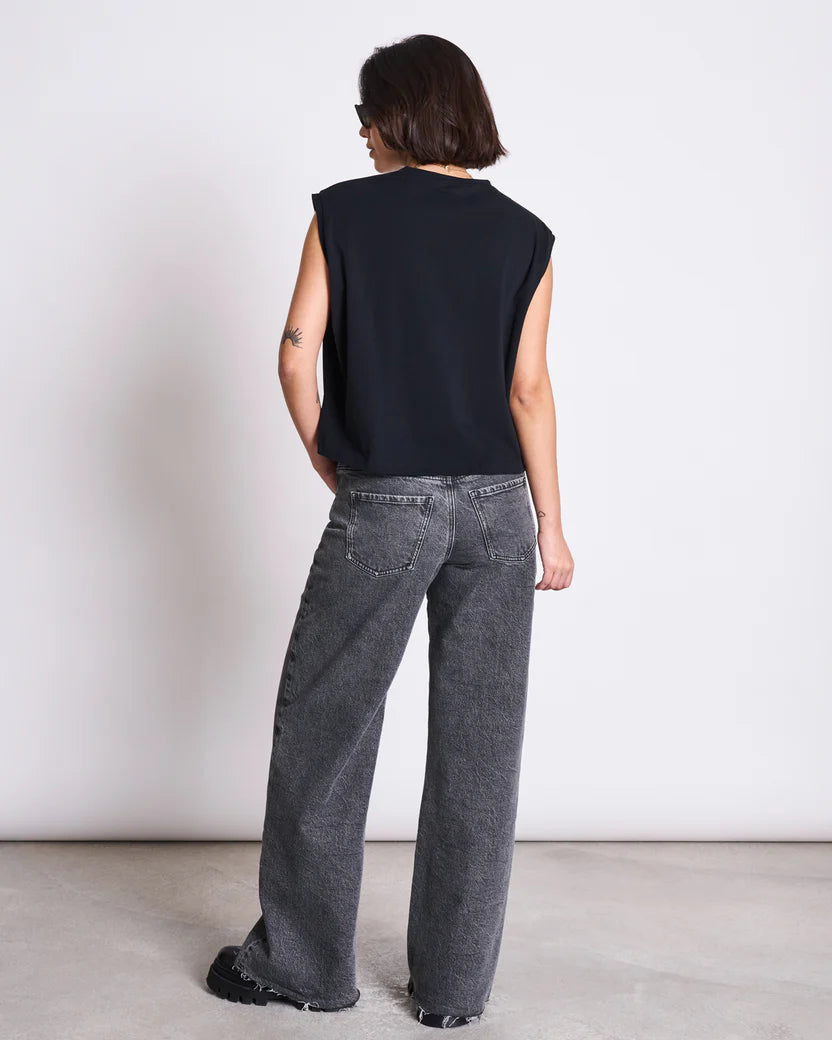 LAST ONE in XS - Ovar Boxy Top - Black