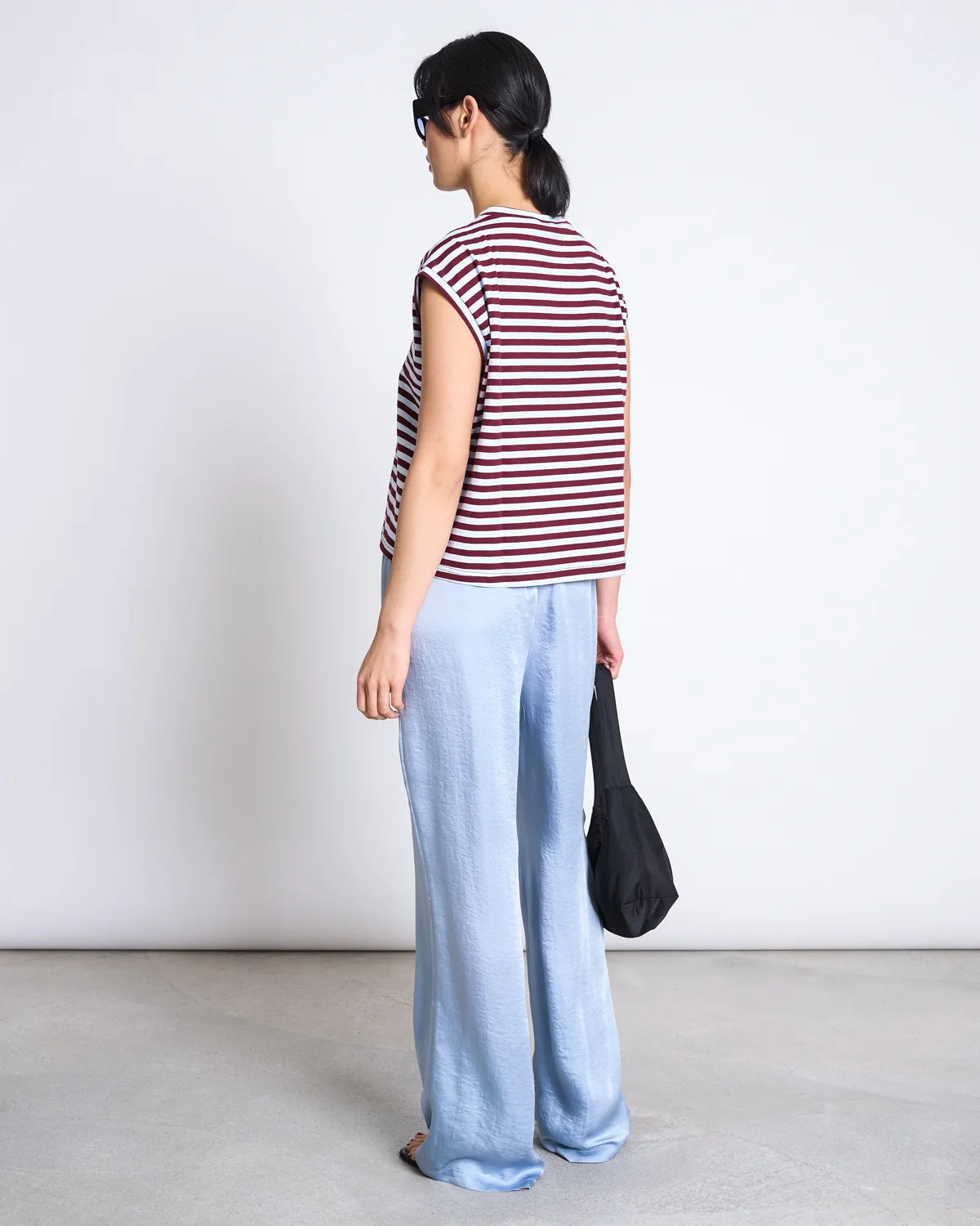 Ovar Boxy Top - Red & Blue Striped