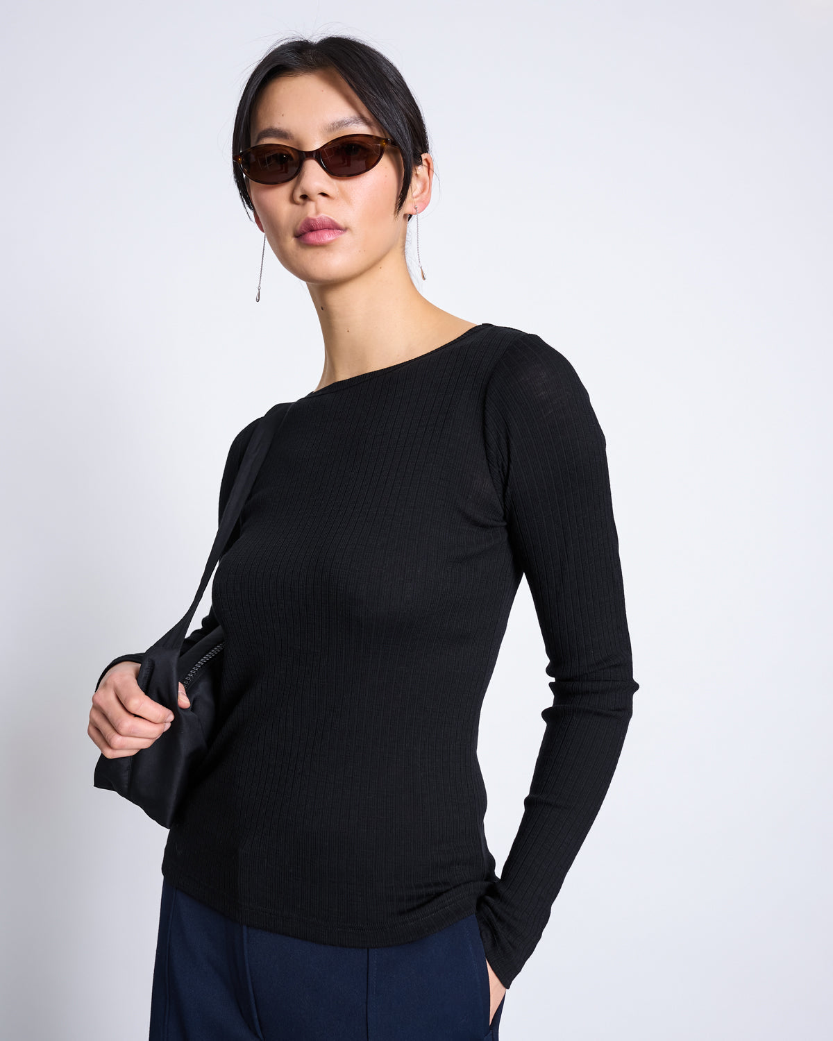 Tilla Merino Rib Longsleeve - Black