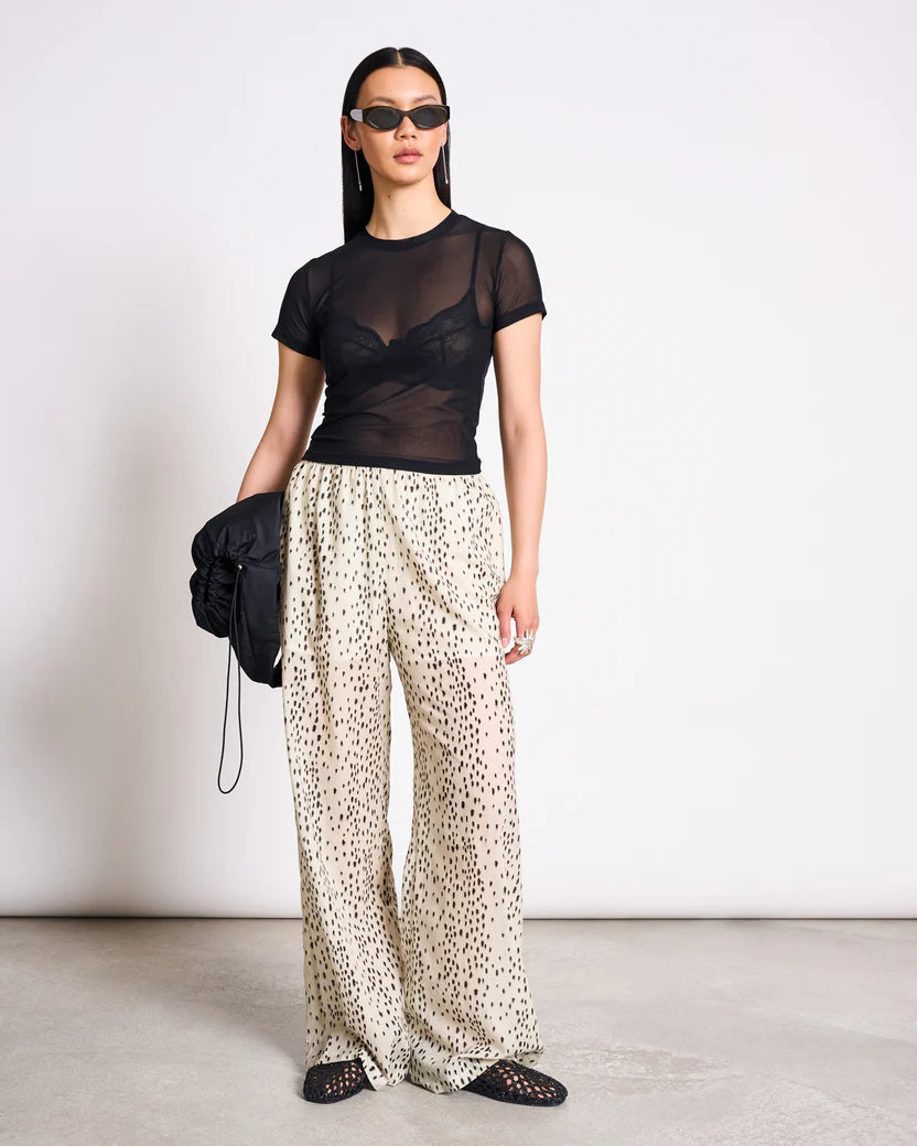 Evie Mesh T-Shirt - Black