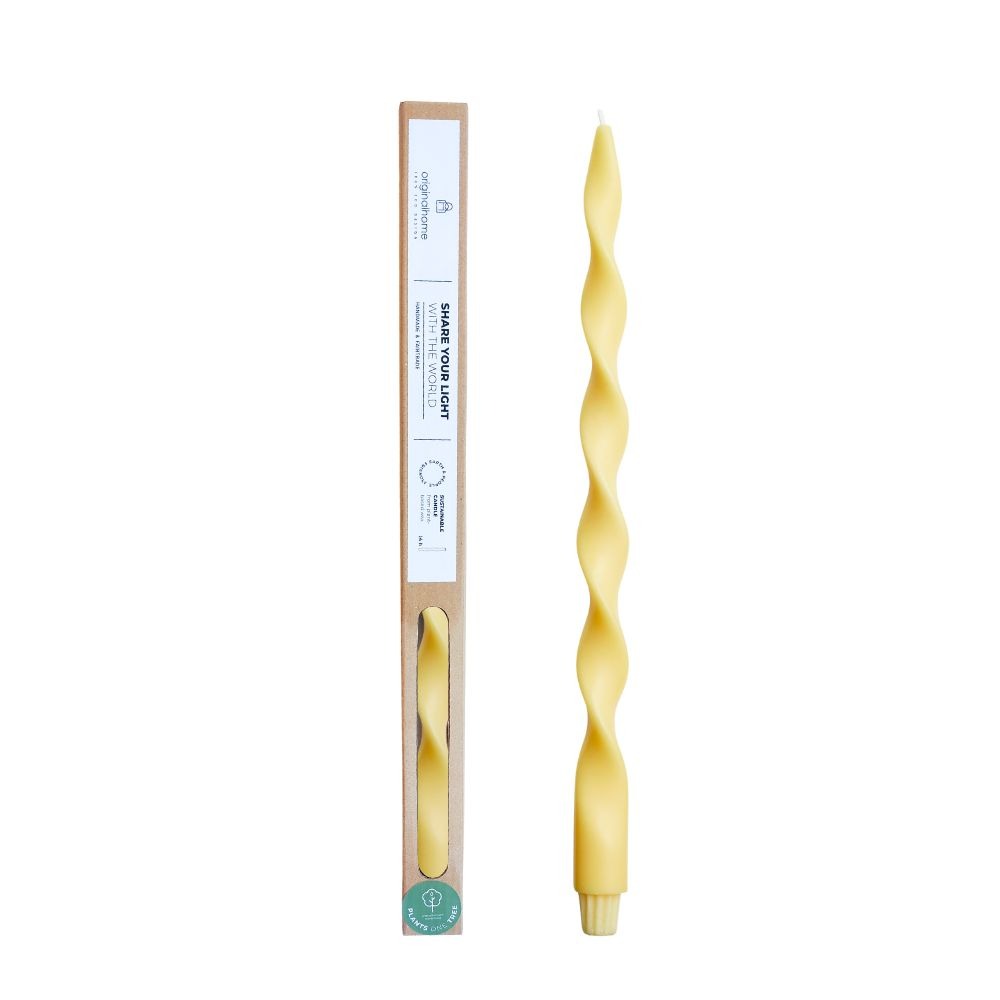 Original Home Big Lazy Spiral Candle - Lemon