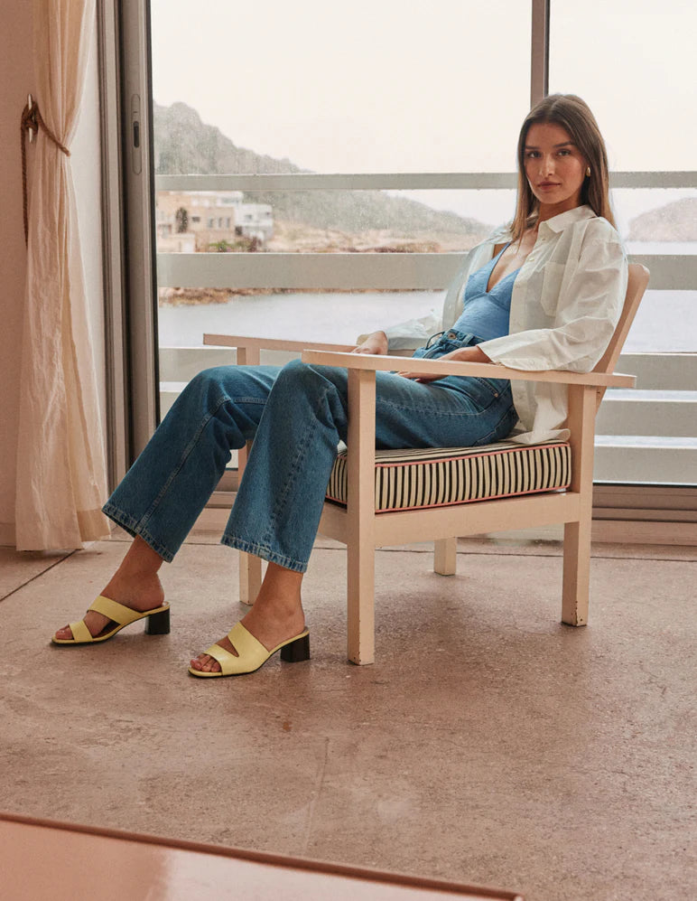 Fika Mules - Pastel Yellow