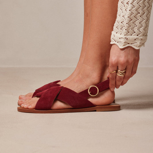 Paloma Sandals - Purple Suede