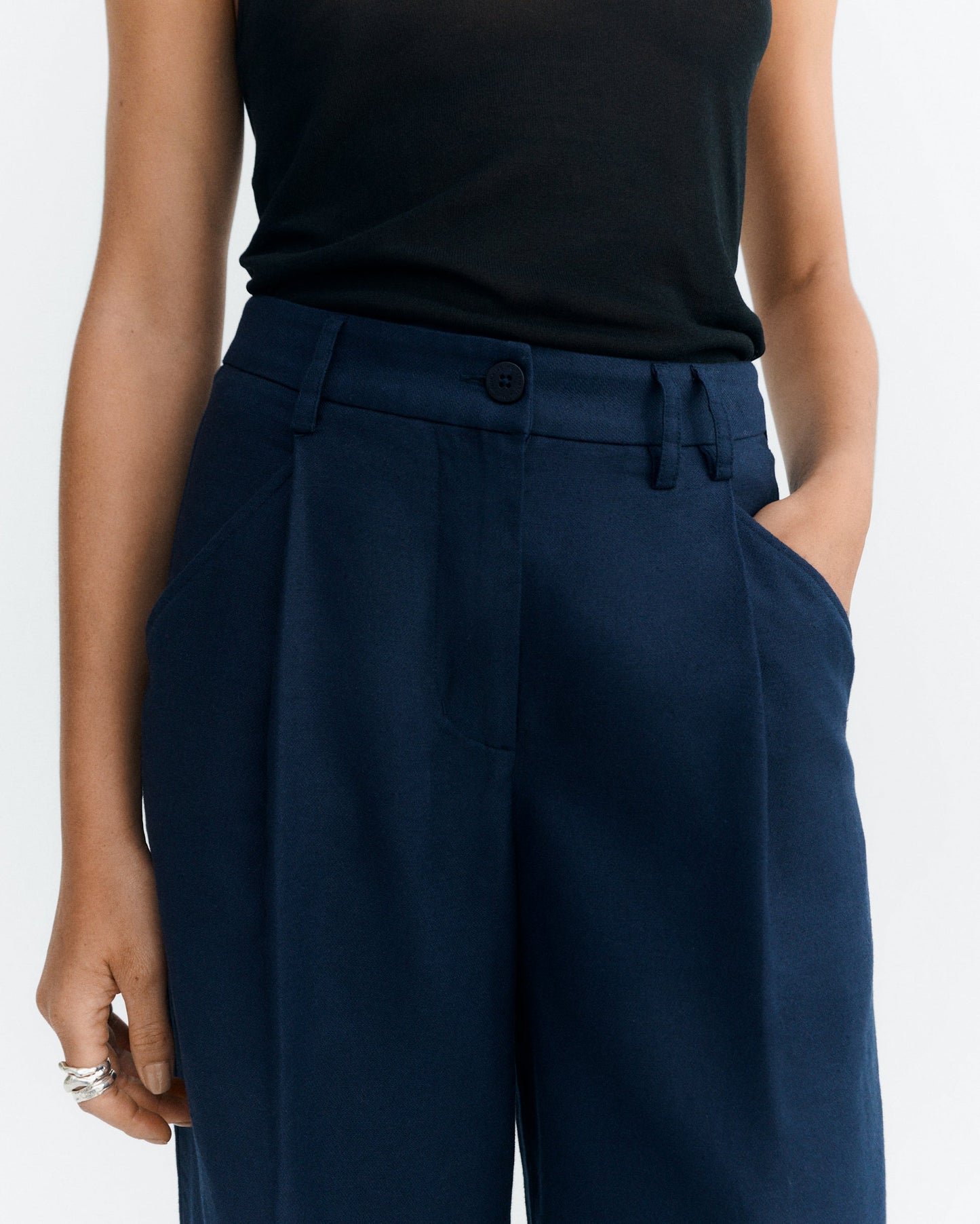 LAST ONES in 34 (fit big) - Molly Pants - Navy Hemp