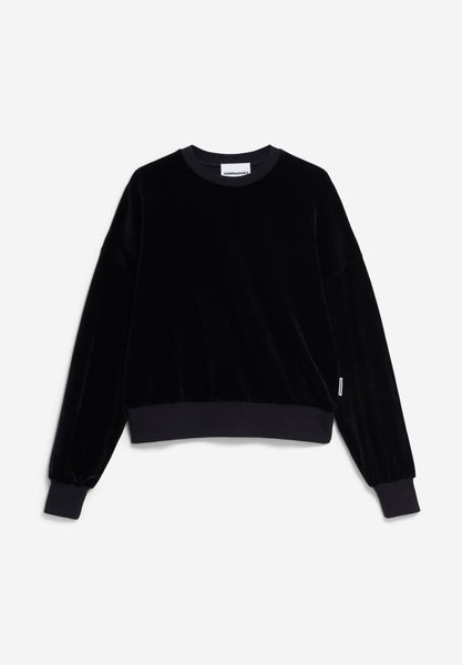 Ledianaa Velvet Sweater - Black