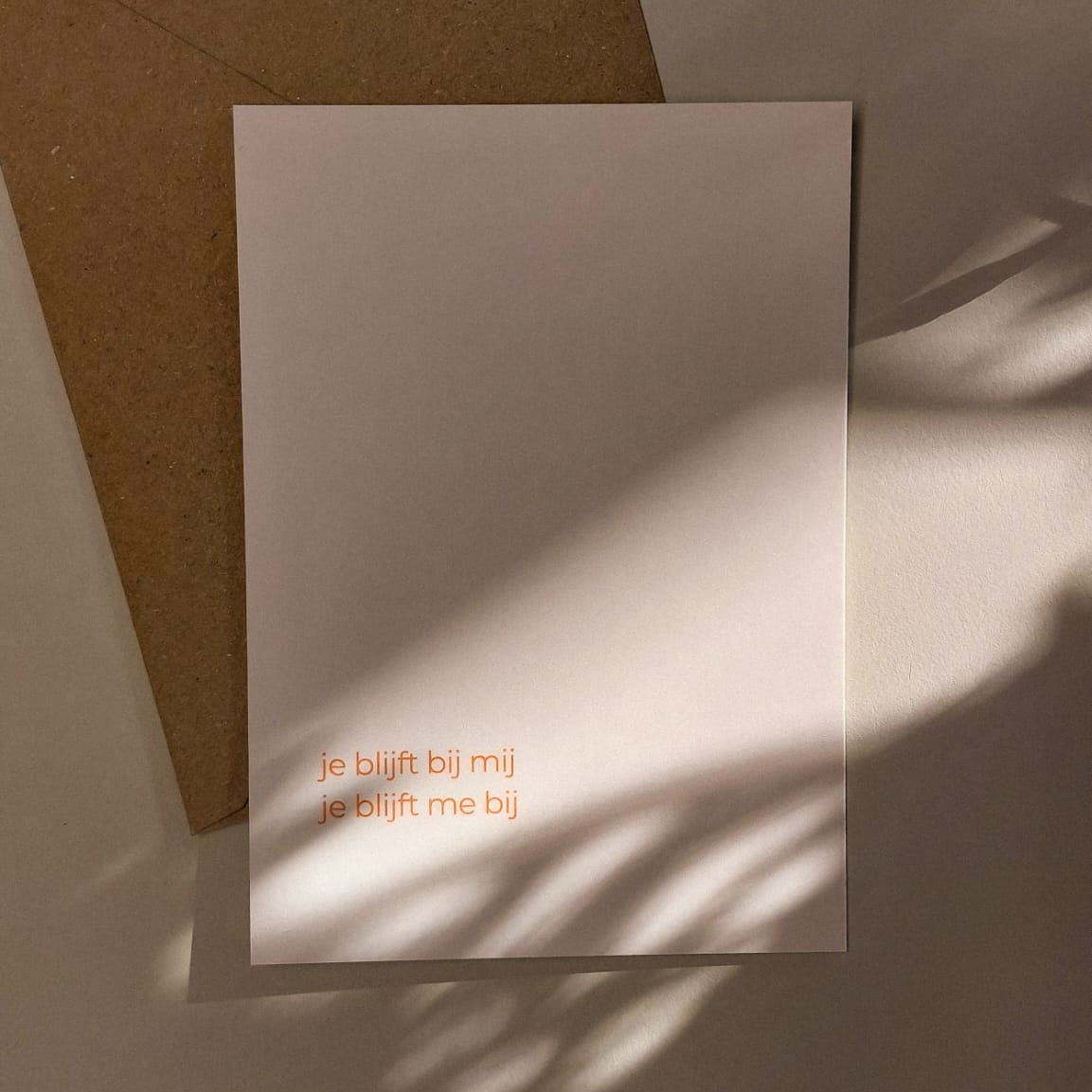 Troostkaart - je blijft bij mij