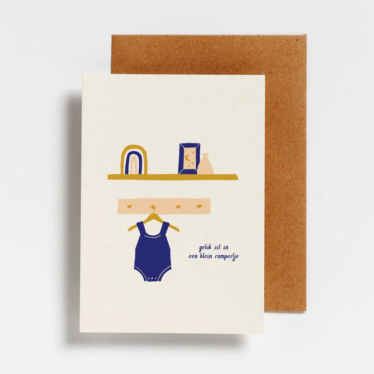 Postcard - Geluk zit in een klein rompertje