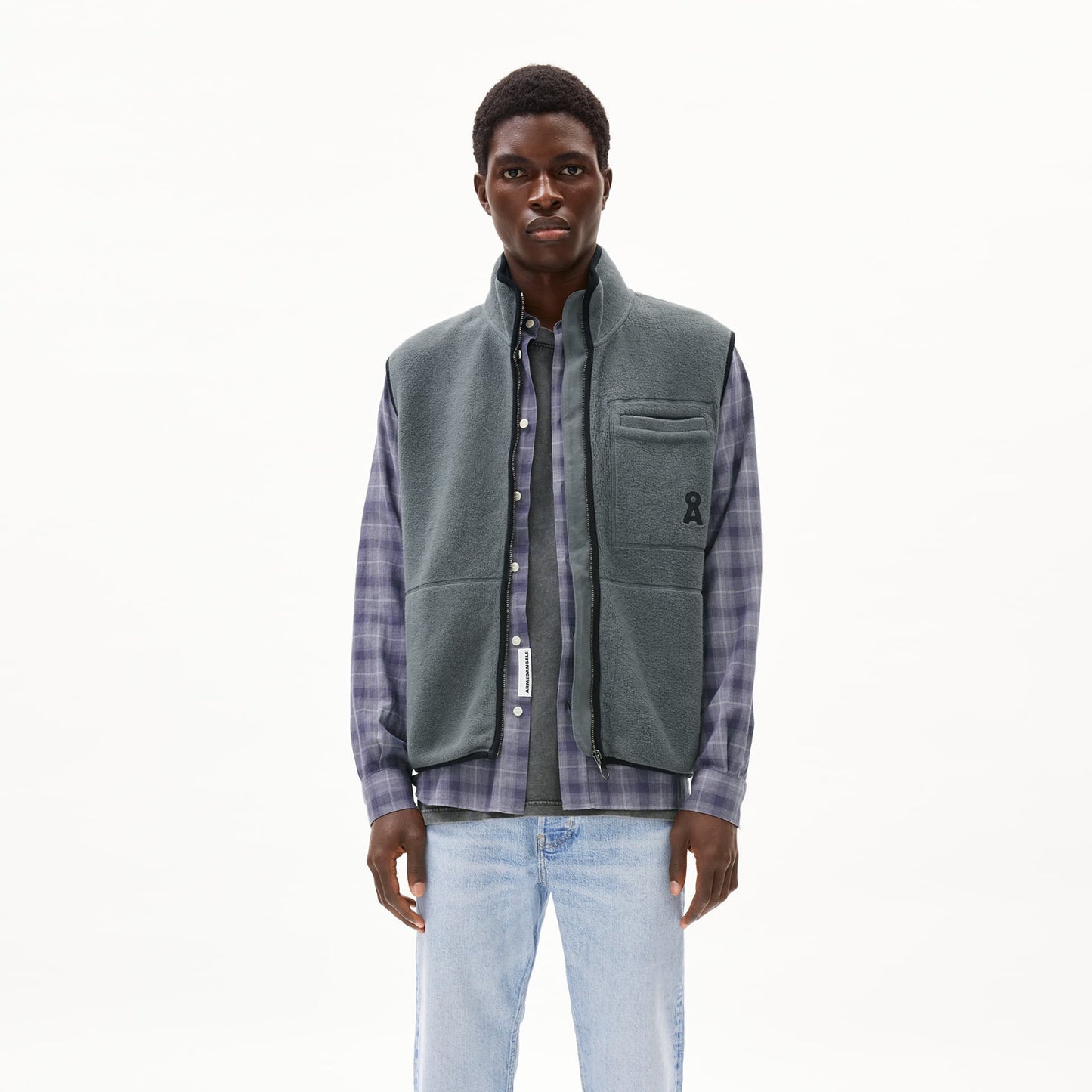 Aableo Fleece Vest - Space Steel